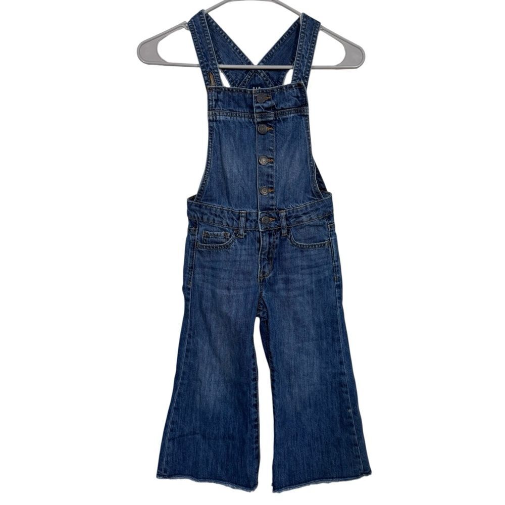 GAP Denim Medium Wash Overall Bell Bottom Jumpsuit